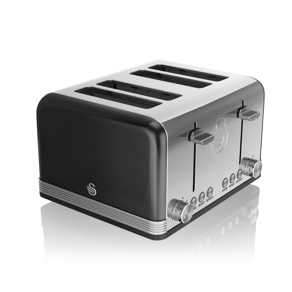 Black 4 Slice Toaster Y21868