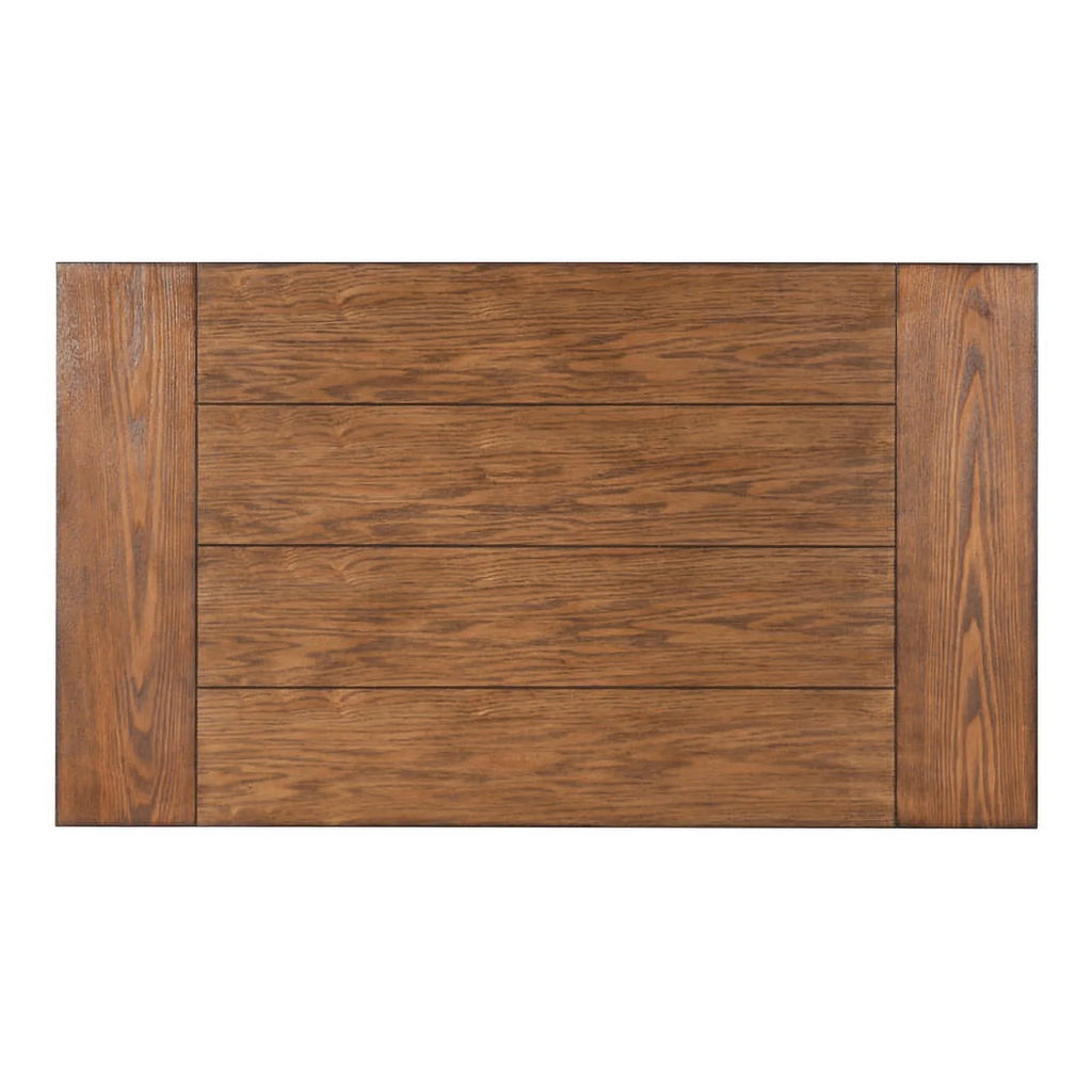 Rustic Desk with 2 Wood Shelves and Metal Frame in Black U283124