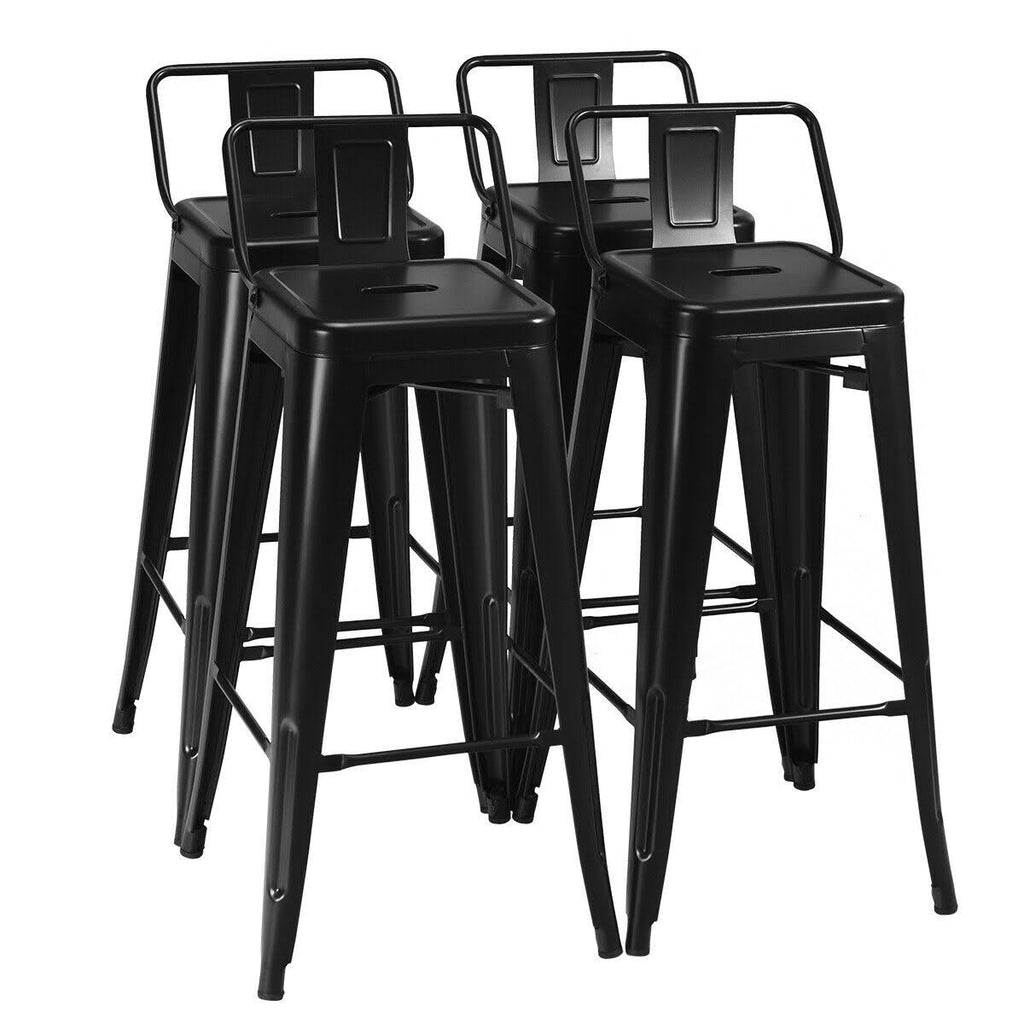 Black Metal Barstools Set of 4 N14212