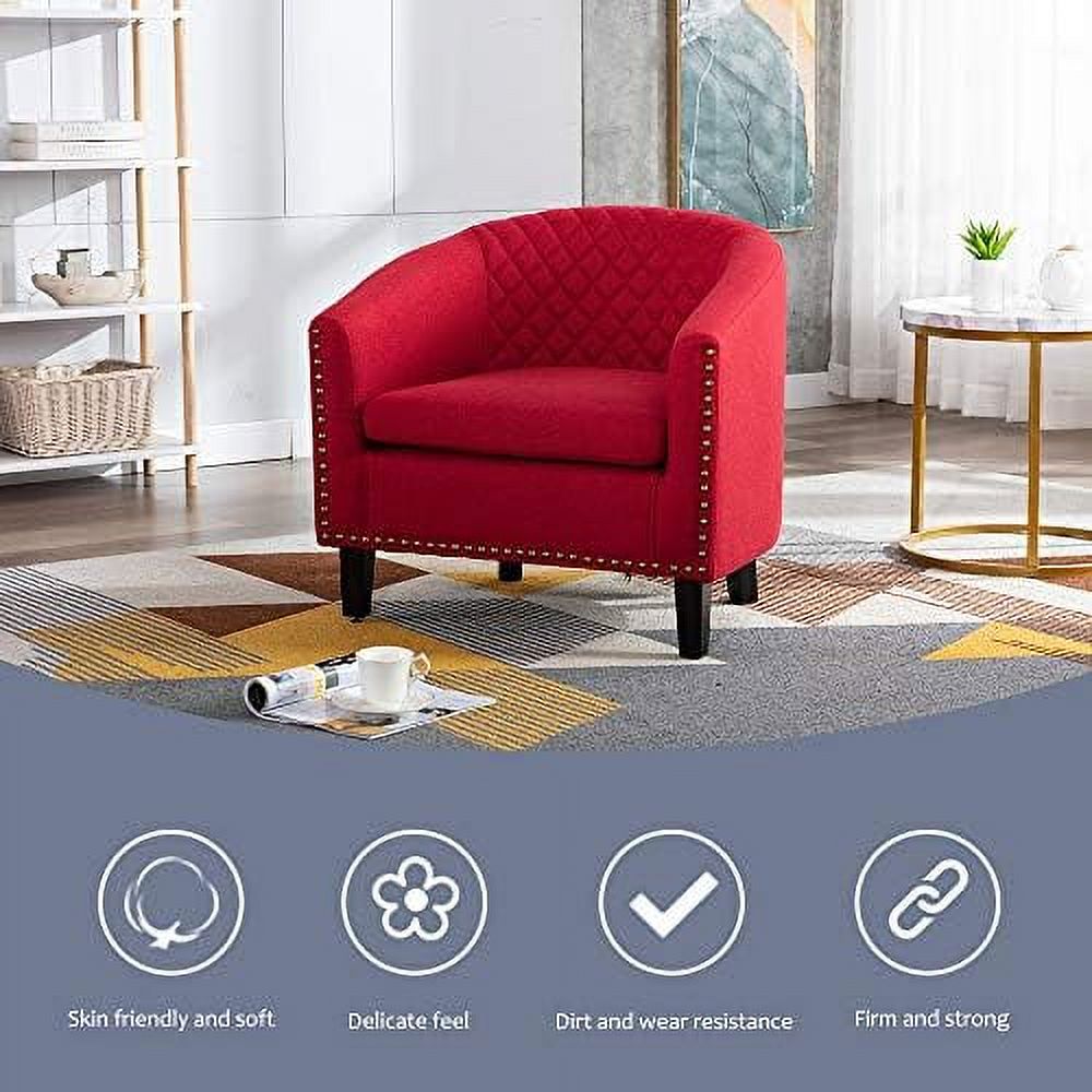 Brown Leather Upholstered Accent Arm Chair with Solid Wood Legs Z41878