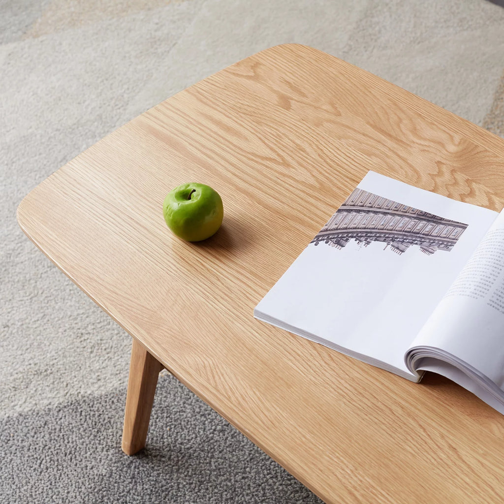 Solid Wood Coffee Table with Storage Shelf V9154