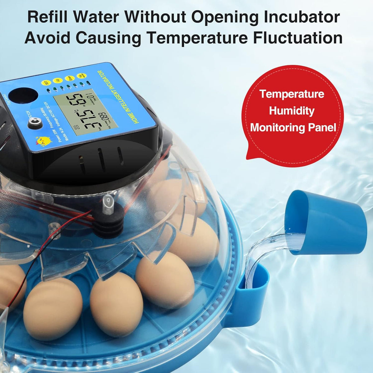 2 Pc Automatic Egg Incubator with Humidity Display R5983