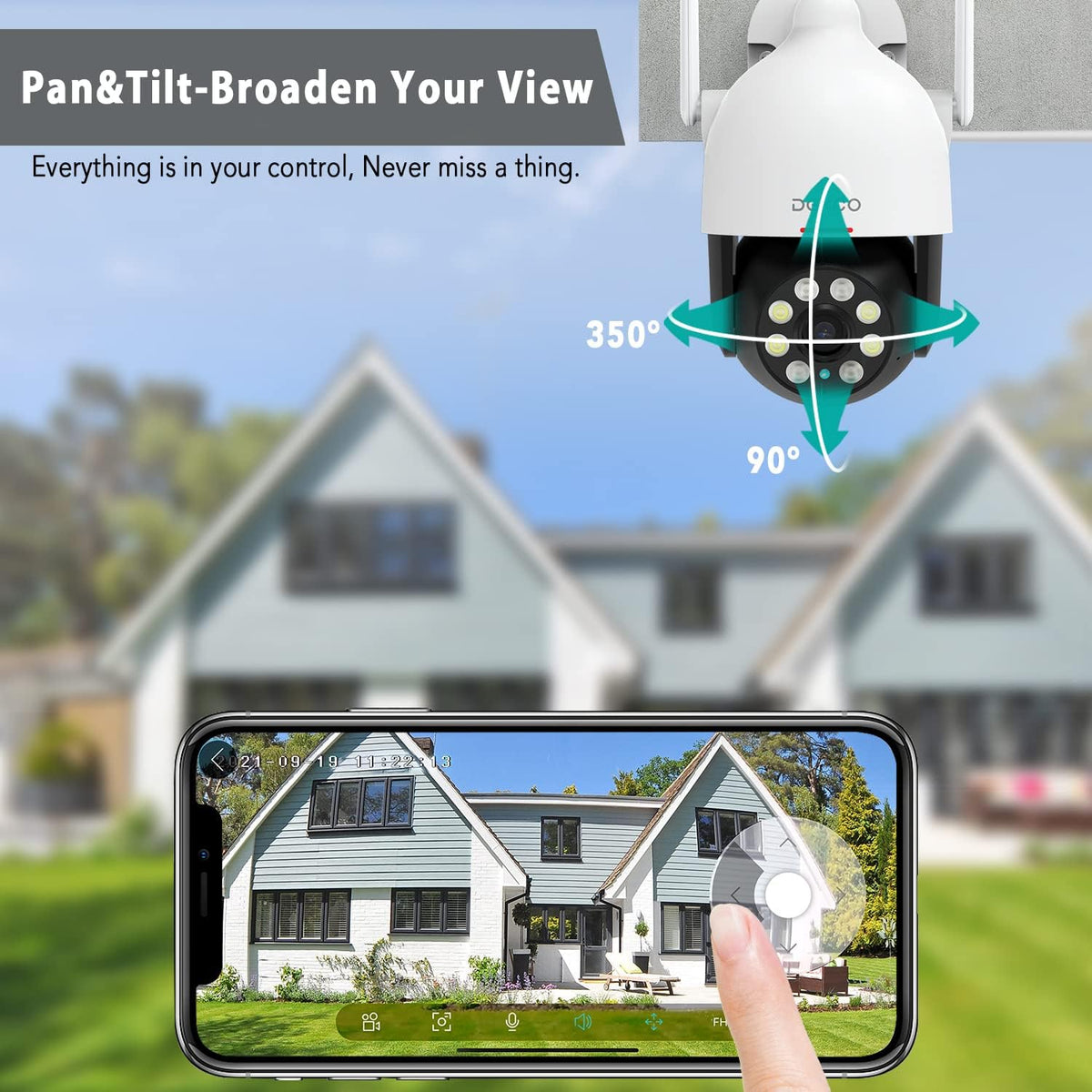 1080P Dome Security Camera with Motion Detection and Siren U908
