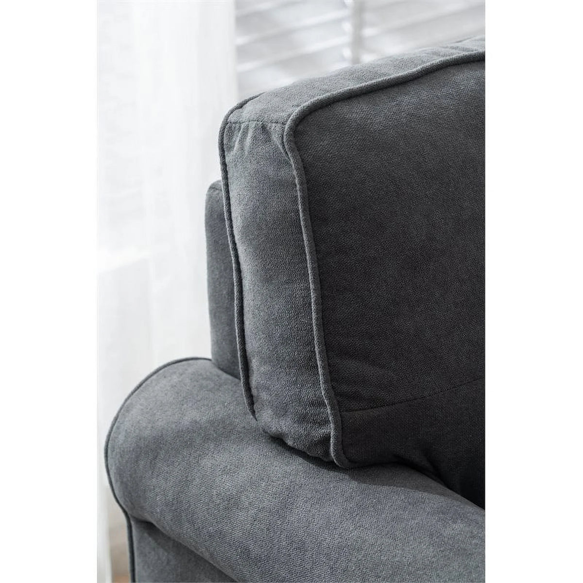 Gray Linen Fabric Indoor Chaise Lounge Y408