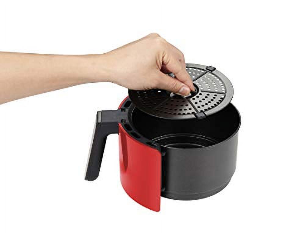 Red/Silver Electric Mini Air Fryer with Digital Touchscreen P815