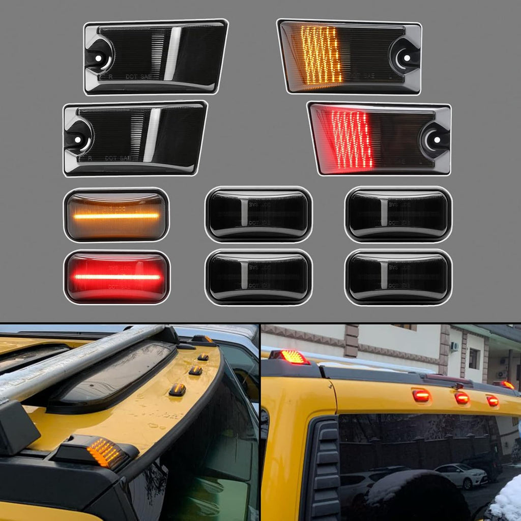 Smoke Lens LED Cab Roof Light Kit 10pcs E7190