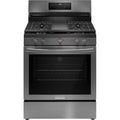 30 in. 5 Burner Freestanding Gas Range in Black Stainless Steel with True Convection and Air Fry U4558