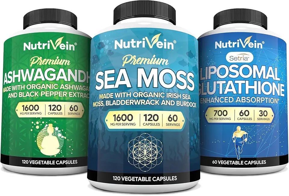 Irish Sea Moss Ashwagandha Liposomal Glutathione Capsules N352