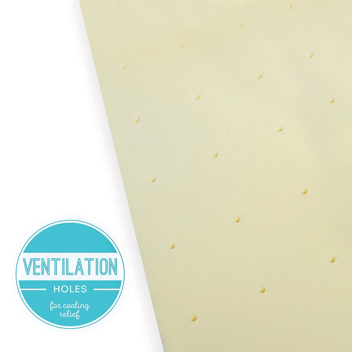 Ventilated Memory Foam Crib and Toddler Mattress Topper with Waterproof Cotton Cover T84165
