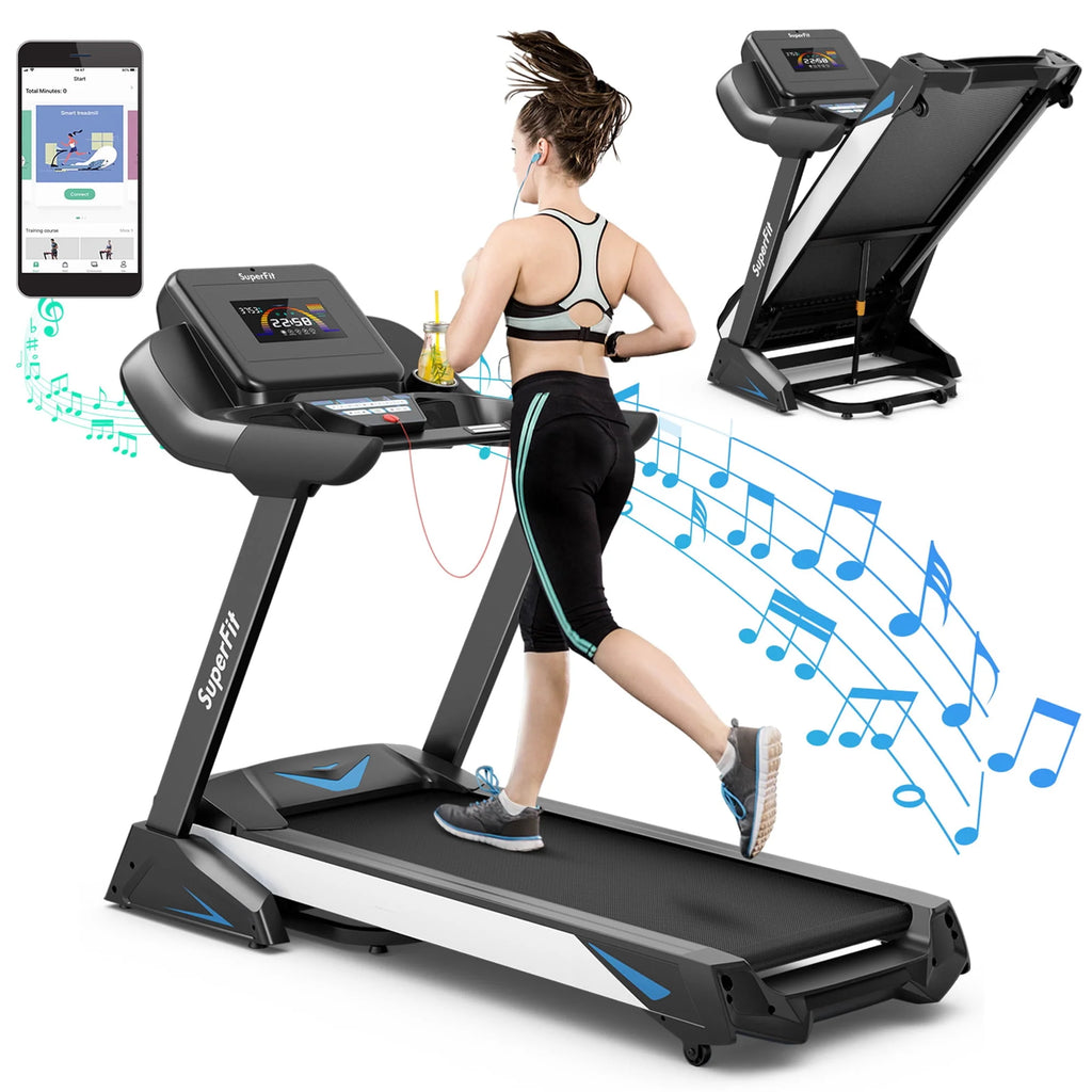 Folding Treadmill with Auto Incline LED Screen V640
