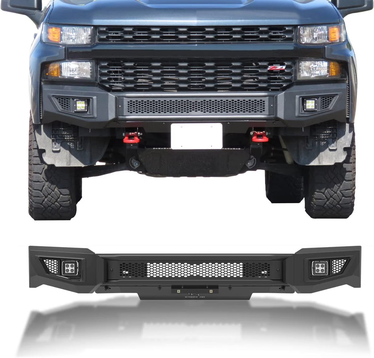 Front Bumper Bull Bar with 2 LED Fog Light D97757