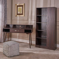 2-Piece Coffee Brown Desk and Bookcase B3959