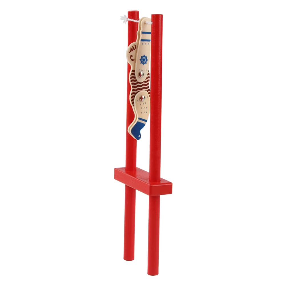 Wooden Acrobatic Monkey Hand Control String Gymnastic Man Wood Sensory Fidget Game A986