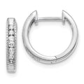 14kt White Gold Diamond Hinged Hoop Earrings X8599