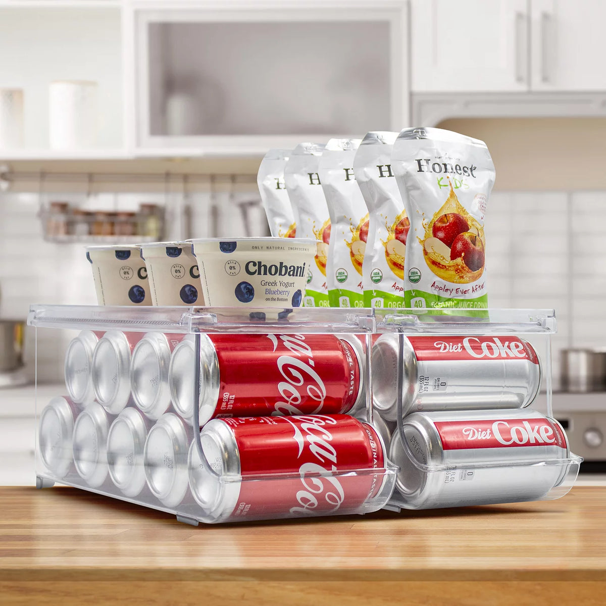 Clear 9 Cans Capacity BPA-Free Soda Can Organizer 2-Pack U9608