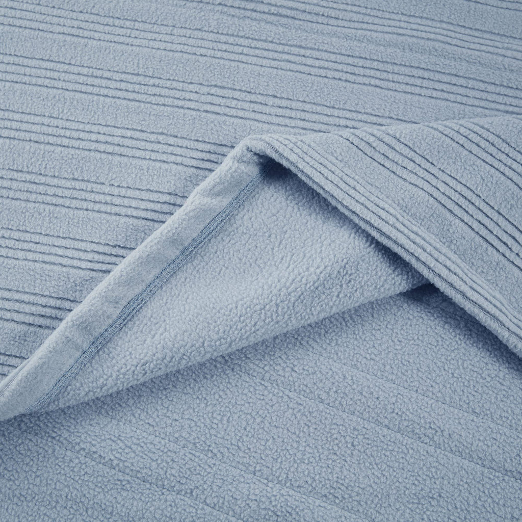 Queen Fleece Ultra Soft Electric Heated Blanket Dusty Blue S754542