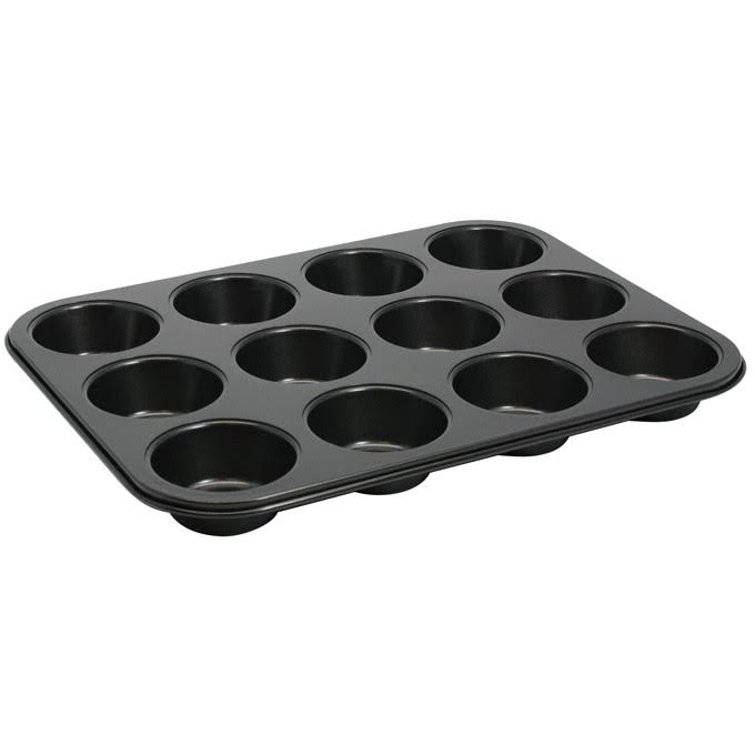 12 Cup Non Stick Carbon Steel Muffin Pan, 12 Packs M364643