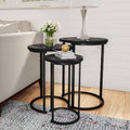 Black Marble Nesting Tables S5666