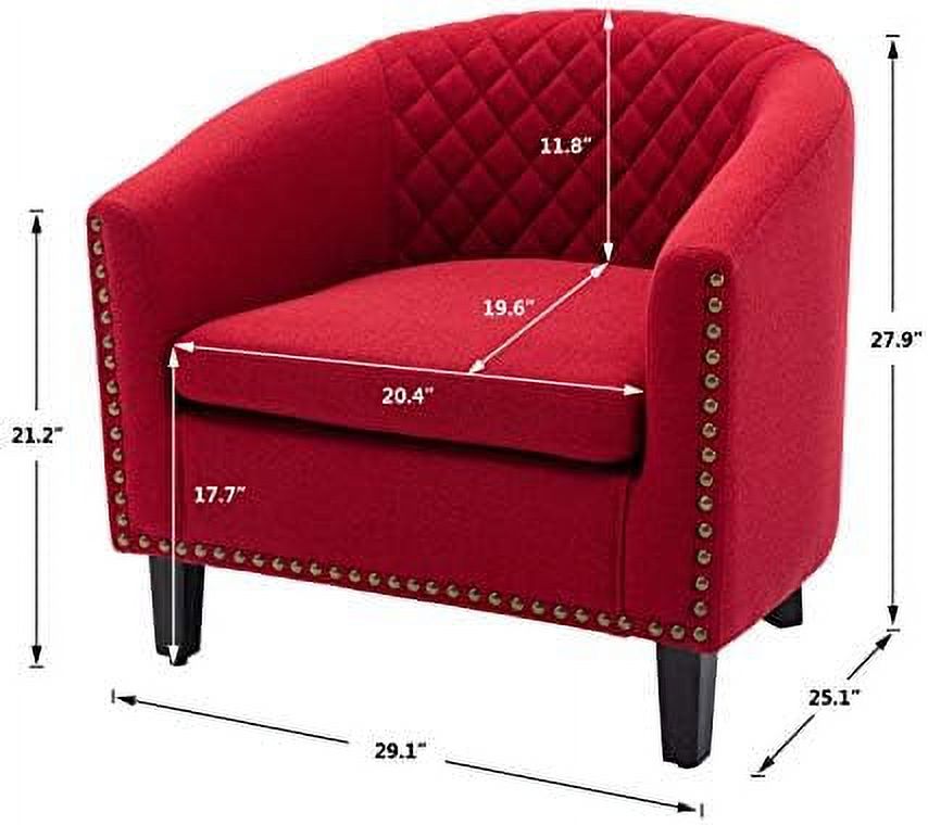 Brown Leather Upholstered Accent Arm Chair with Solid Wood Legs Z41878