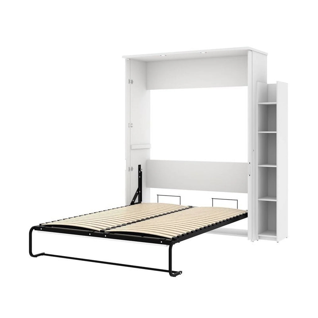 Queen Murphy Bed and Storage Unit in White C43448