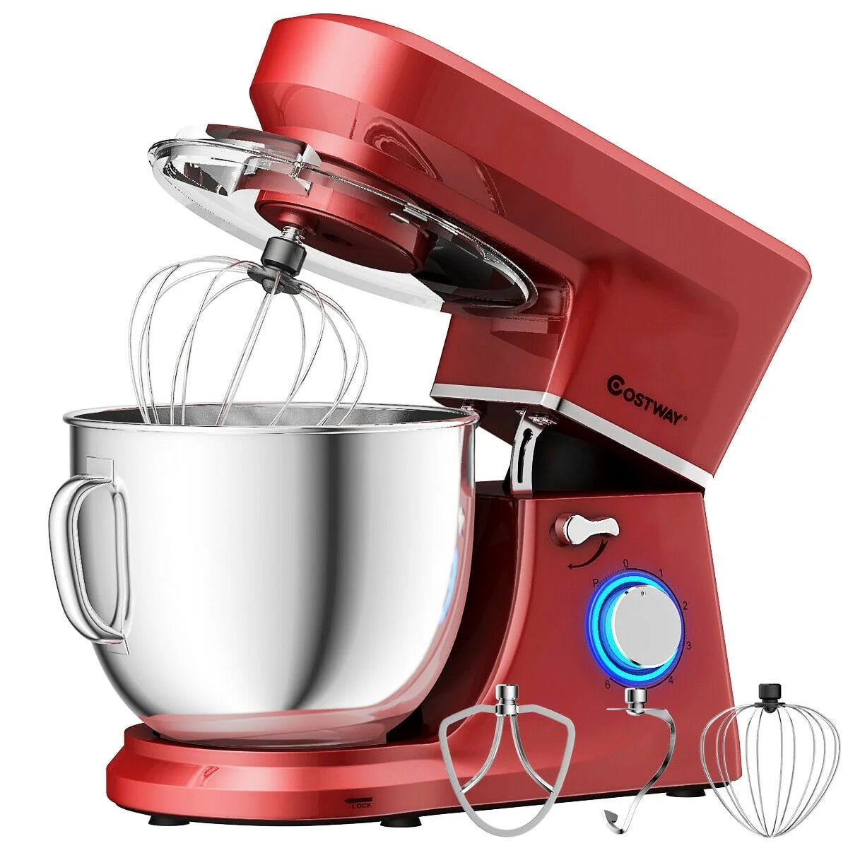 Tilt-Head Stand Mixer 7.5 Qt 6 Speed 660W Red D63685