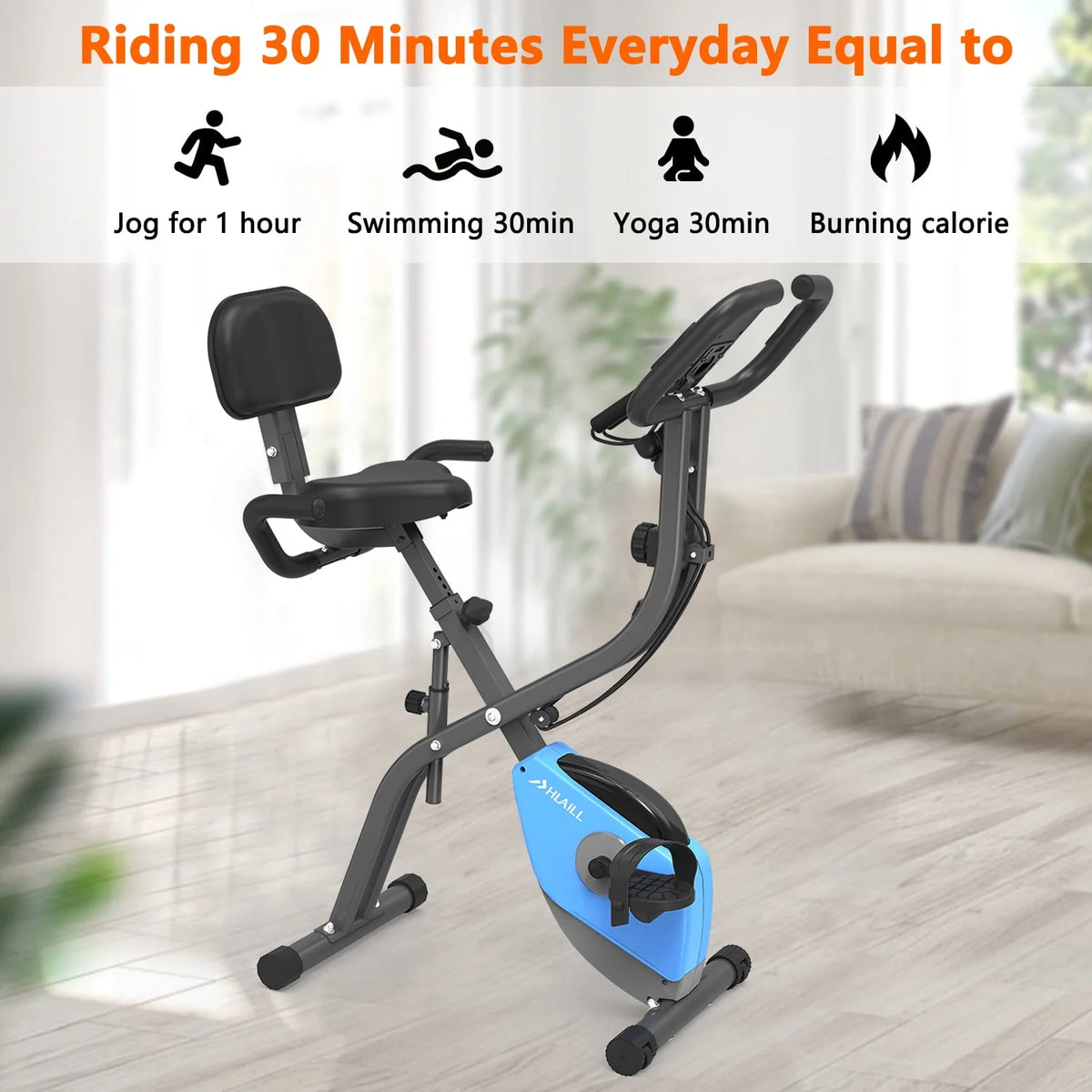 Folding 3-in-1 Recumbent Exercise Bike E587
