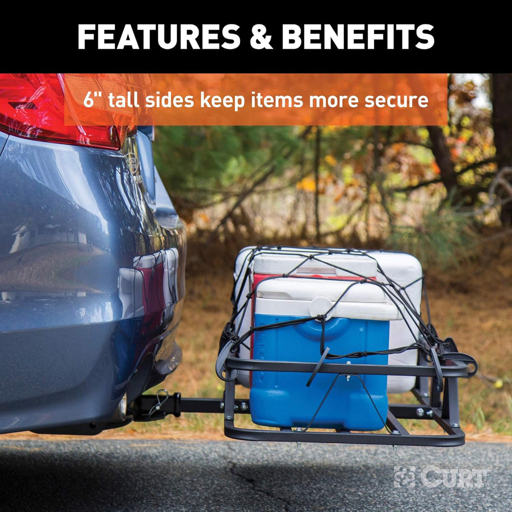 Black Steel Basket Hitch Cargo Carrier U23476