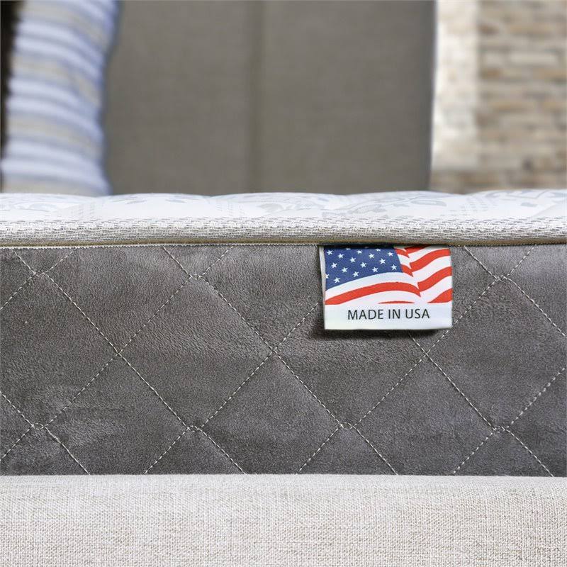 White Fabric King Tight Top Mattress S8149