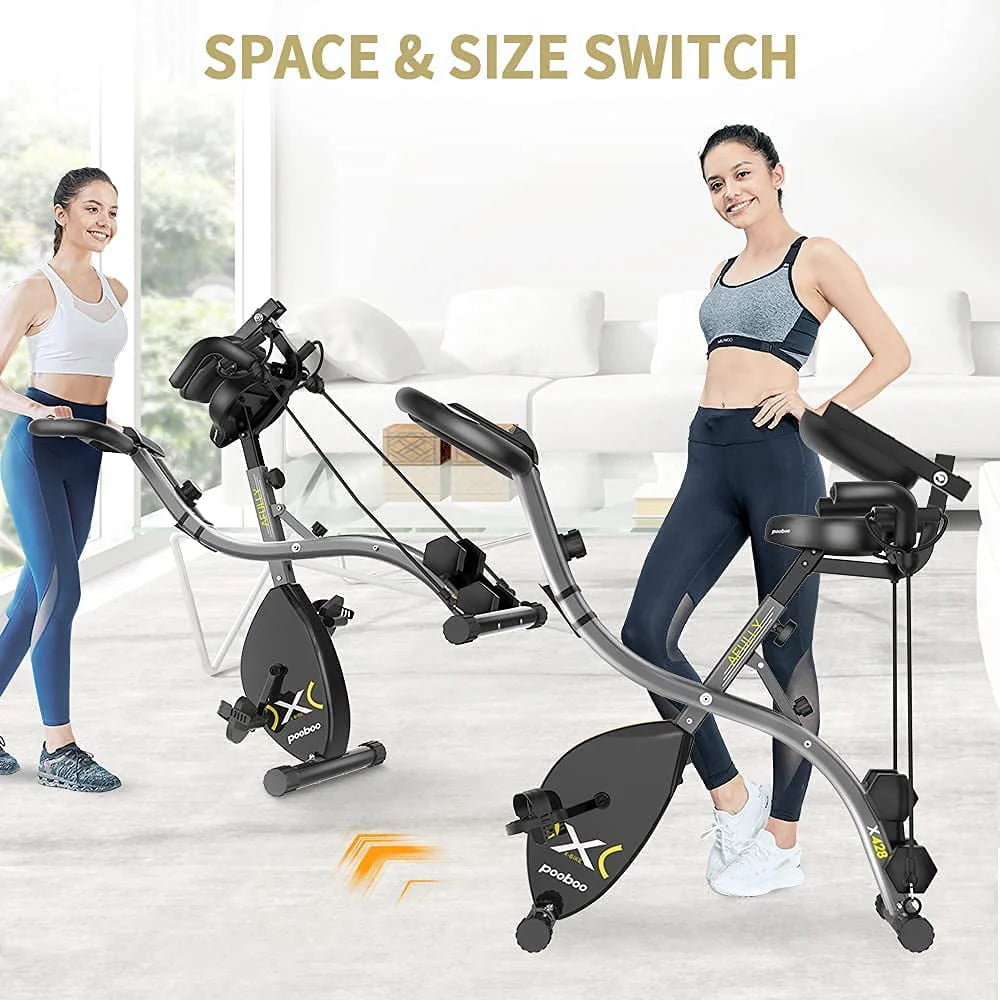 4-in-1 Folding Magnetic Exercise Bike T5736