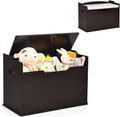 Espresso Wooden Toy Chest with Bench Seat M913327
