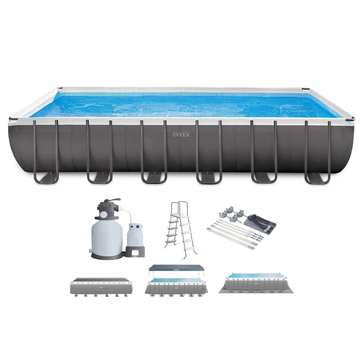 24' x 12' x 52 Swimming Pool with Sun Canopy B25951