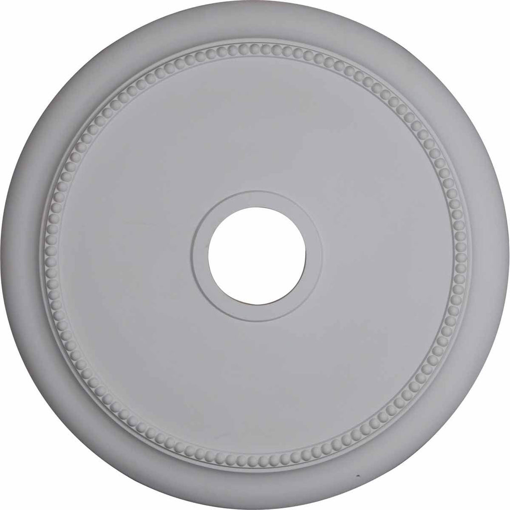 24 1/8x22OD x 4 3/8x22ID x 2 1/4x22P Hand-Painted Ultra Pure White Ceiling Medallion N162866
