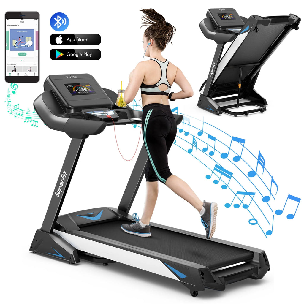 Folding Treadmill with Auto Incline LED Screen V640