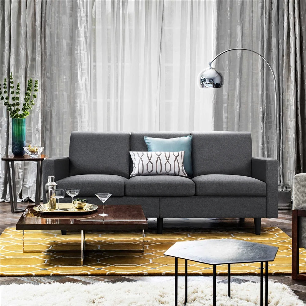 Gray Fabric 3-Seater Sofa M8404