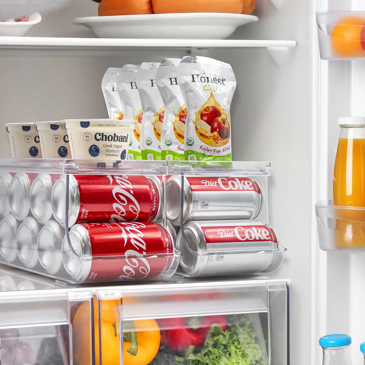 Clear 9 Cans Capacity BPA-Free Soda Can Organizer 2-Pack U9608