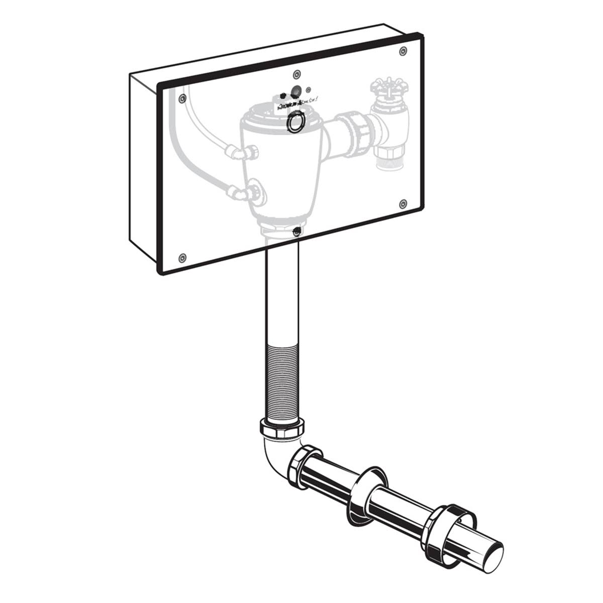 Concealed Toilet Flush Valve with Wall Box D932