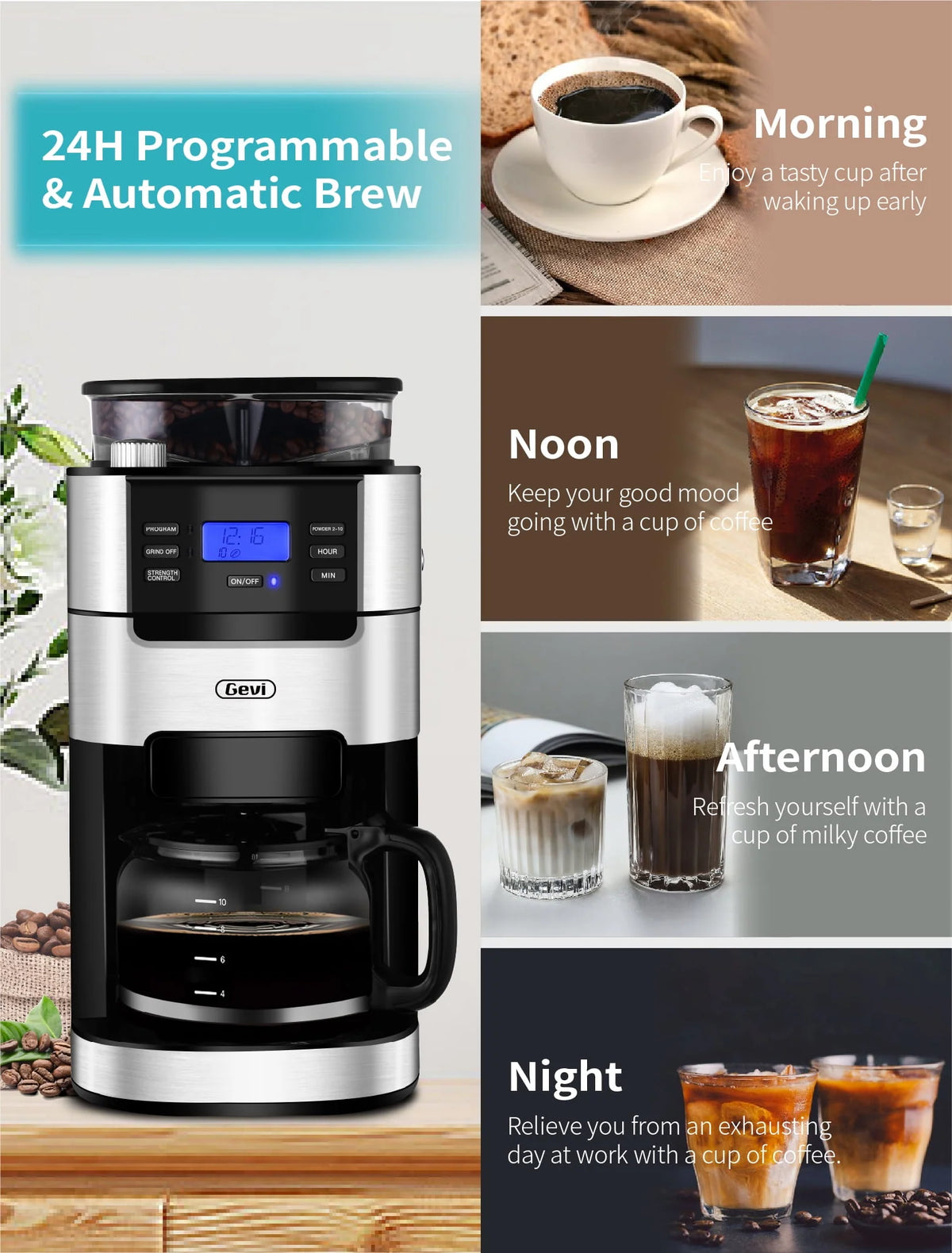 10-Cup Programmable Grind and Brew Coffee Maker D9409