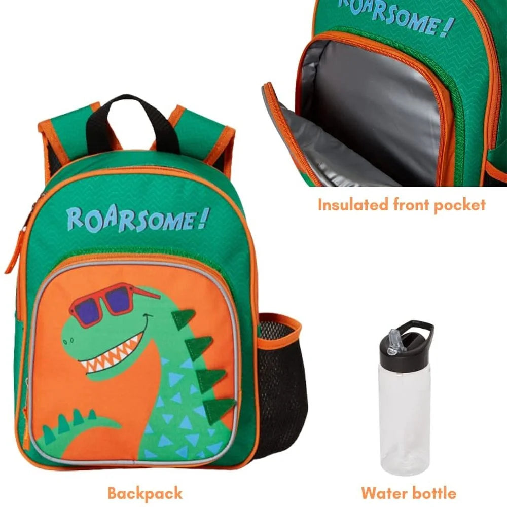 Dinosaur Toddler Mini Backpack with Water Bottle 2 Piece Set I1478