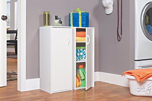 White Stackable 1-Door Organizer B283135