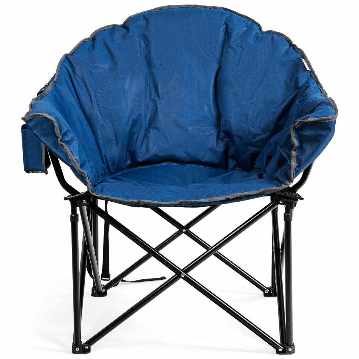 Navy Padded Folding Camping Chair with Carry Bag F627858