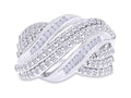 14K Gold Over Sterling Silver Multi-Row Engagement Ring R69772